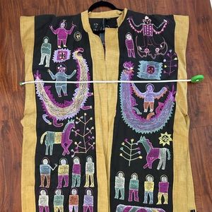 Beautiful Embroidered Kimono kaftan from India Size M